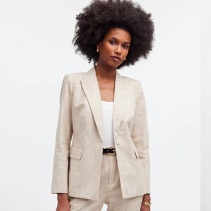NWT - Madewell The slim Blazer In Plaid - Size 4